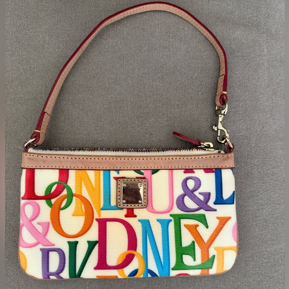 Dooney & Bourke Multicolor Logo Mini Wristlet